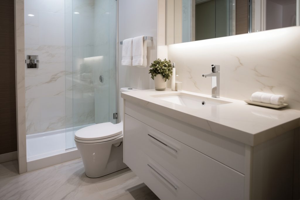 small bathroom with modern design style